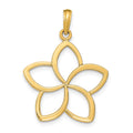 10k Polished Cut Out Flower Pendant