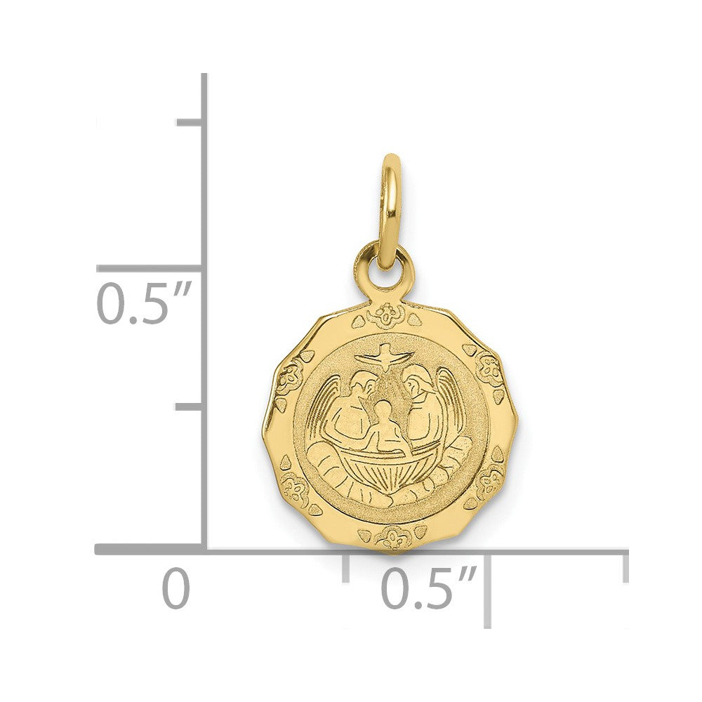 10k Baptism Spanish Recuerdo Del Bautismo on Back Charm