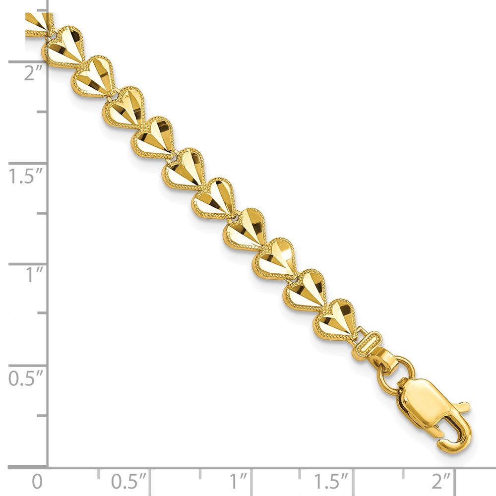 10k HEART Bracelet