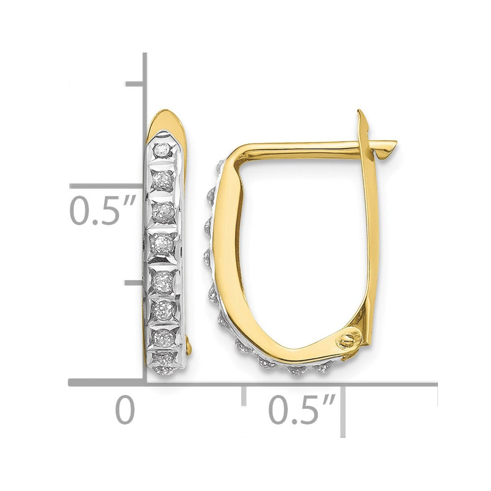 10k Diamond Fascination Hinged Hoop Earrings