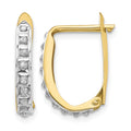 10k Diamond Fascination Hinged Hoop Earrings