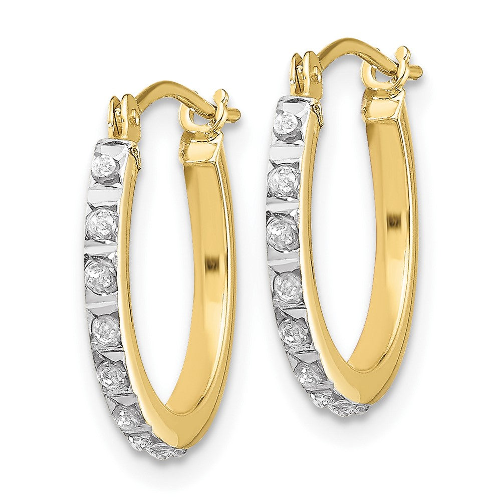 10k Diamond Fascination Round Hoop Earrings