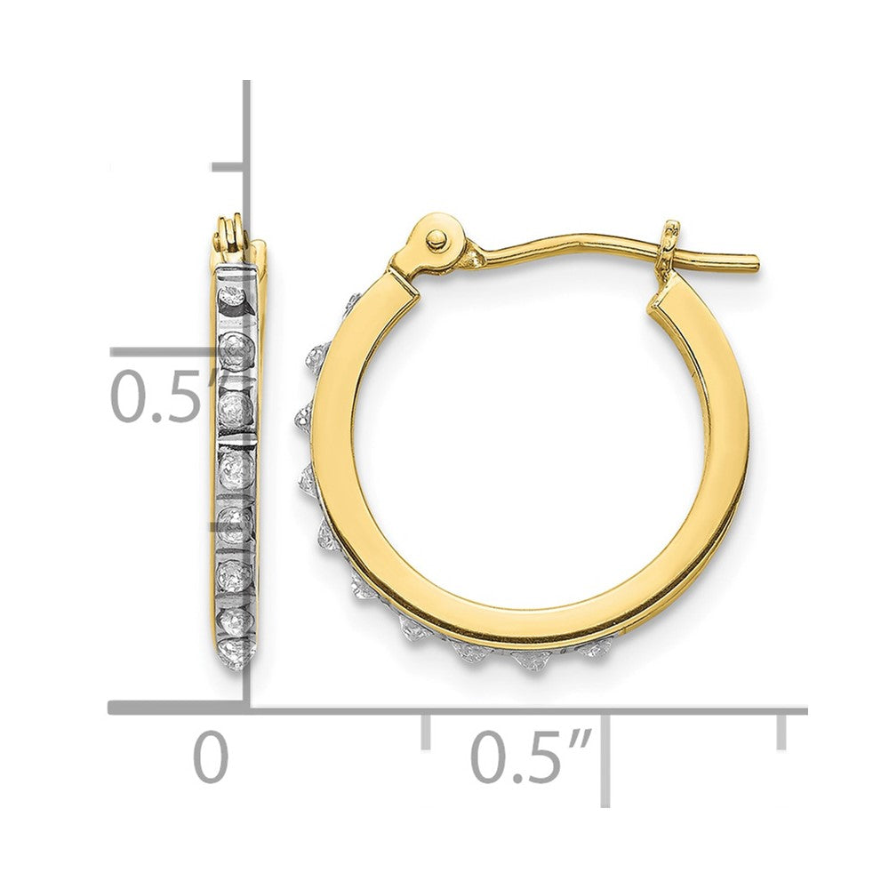 10k Diamond Fascination Round Hoop Earrings