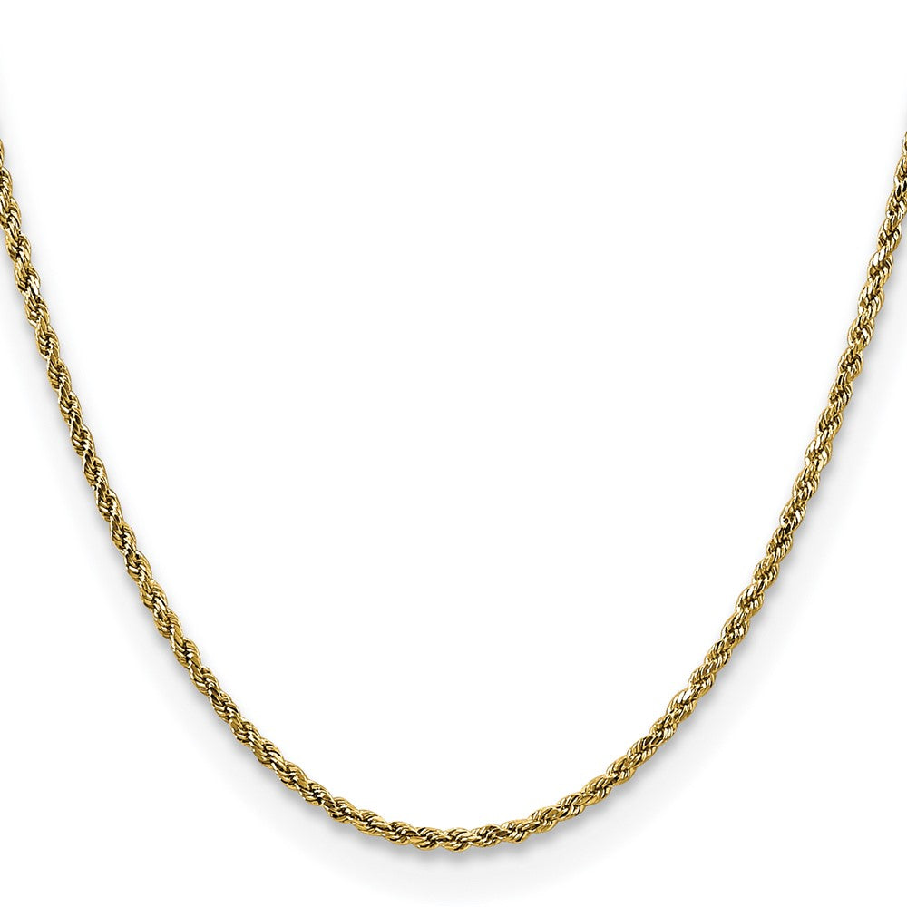 10k 2.25mm Semi-solid D/C Rope Chain