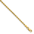 10k 2.25mm Semi-solid D/C Rope Chain