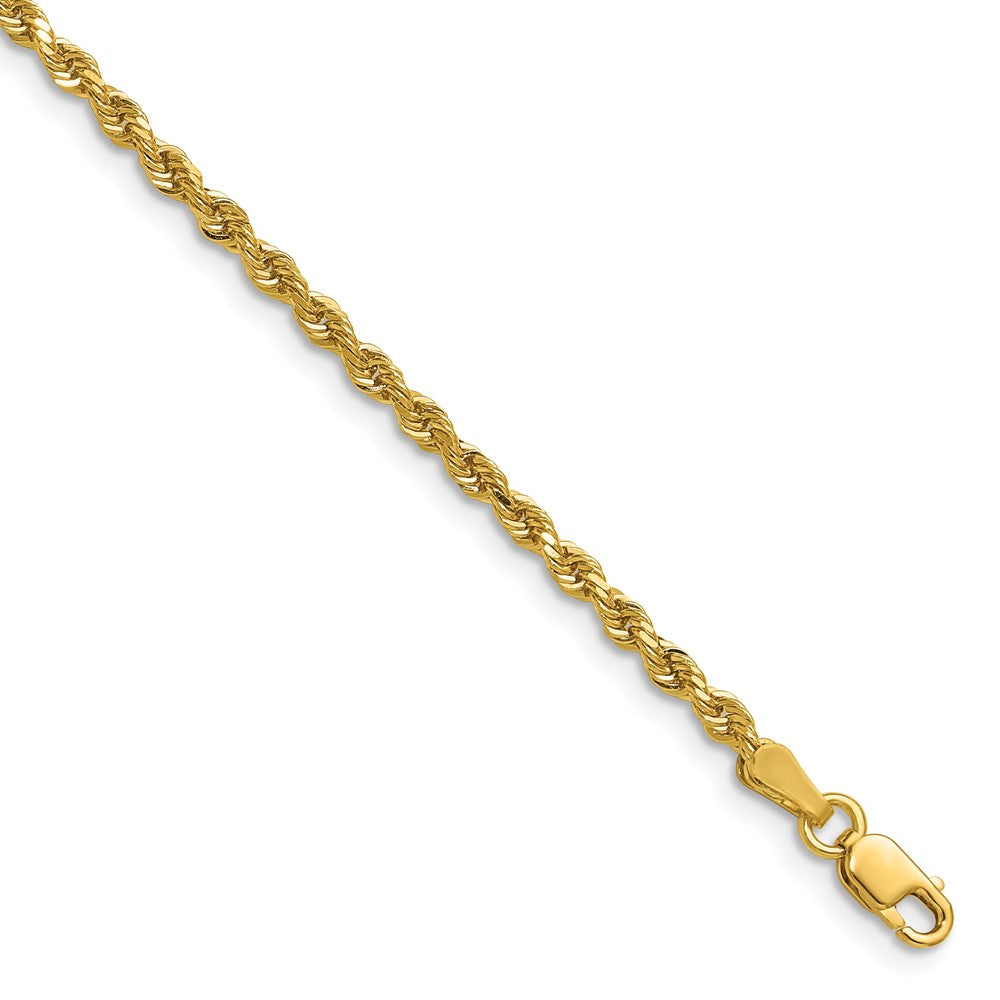 10k 2.5mm Semi-solid D/C Rope Chain