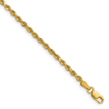 10k 2.5mm Semi-solid D/C Rope Chain