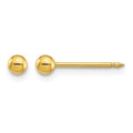 Inverness Stainless Steel 24K Gold-plated 3mm Ball Post Earrings