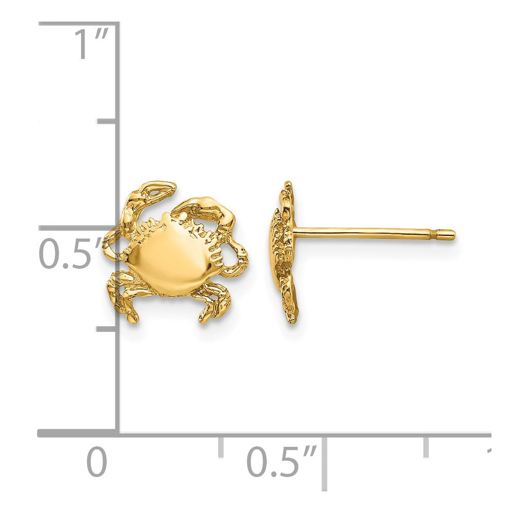 10k Crab Earrings