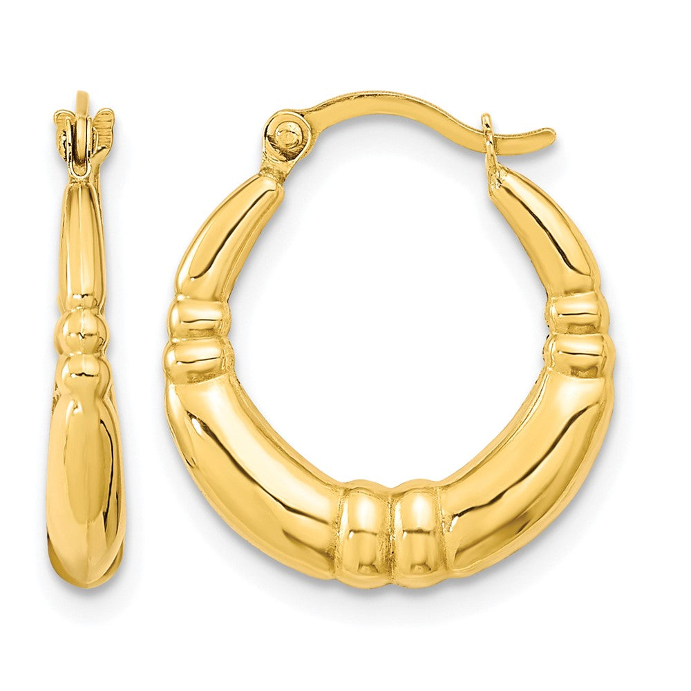 10k Polished Hoop Earrings