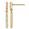 10K CZ Dangle Earrings