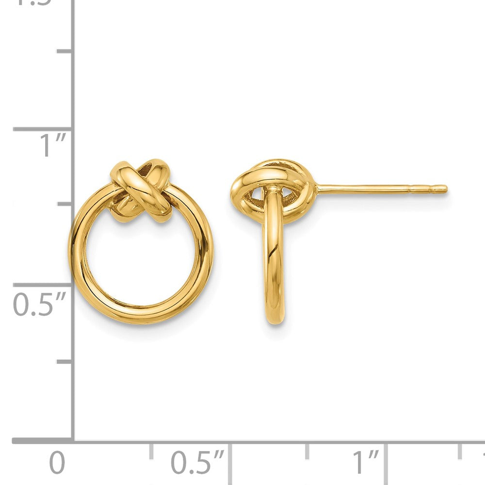 10K Polished Circle Post Earrings