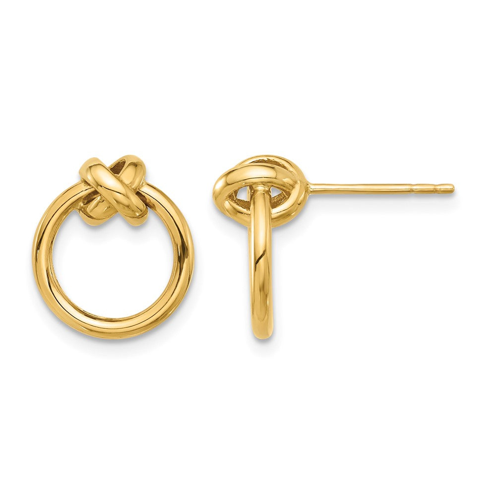 10K Polished Circle Post Earrings