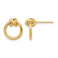 10K Polished Circle Post Earrings