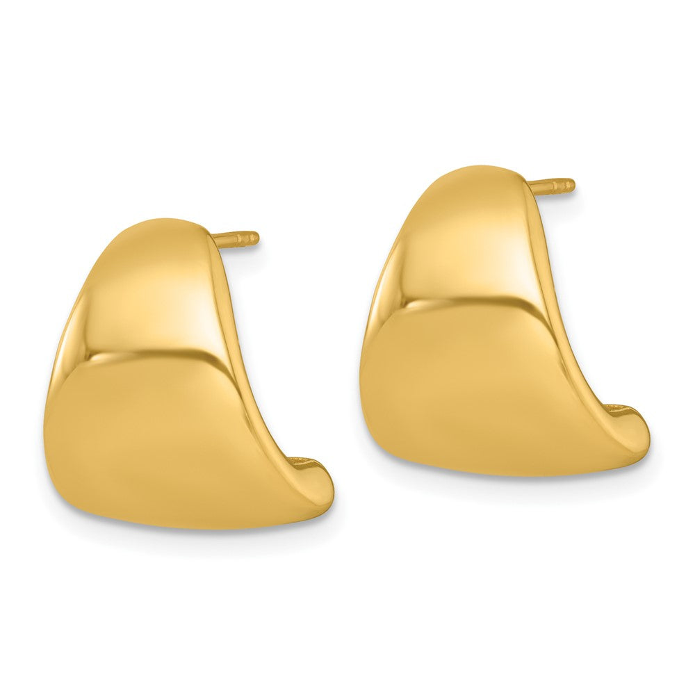 10k Polished Tapered Post Earrings