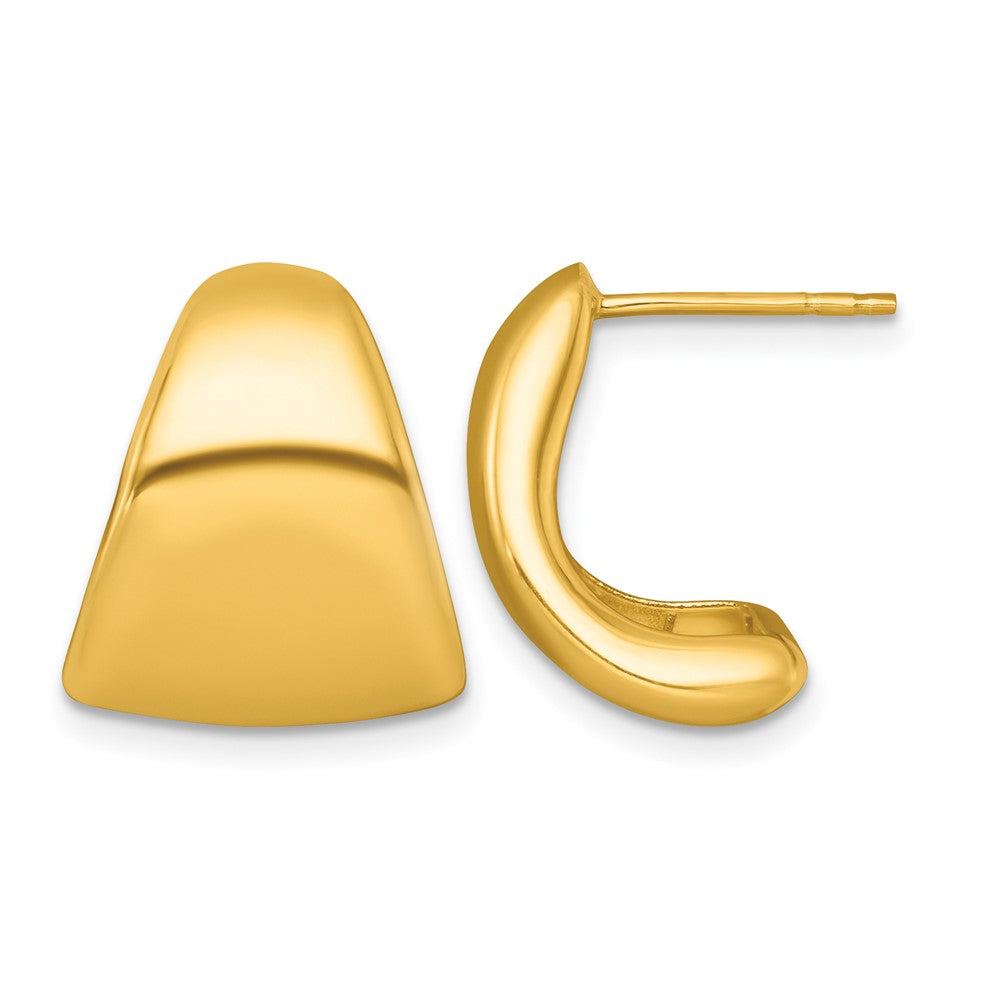 10k Polished Tapered Post Earrings