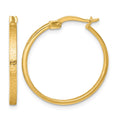 10k Polished Greek Key In/Out Square Tube Hoop Earrings