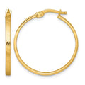 10k Polished Greek Key In/Out Square Tube Hoop Earrings