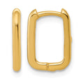 10k Polished Rectangle Hinged Hoop Earrings