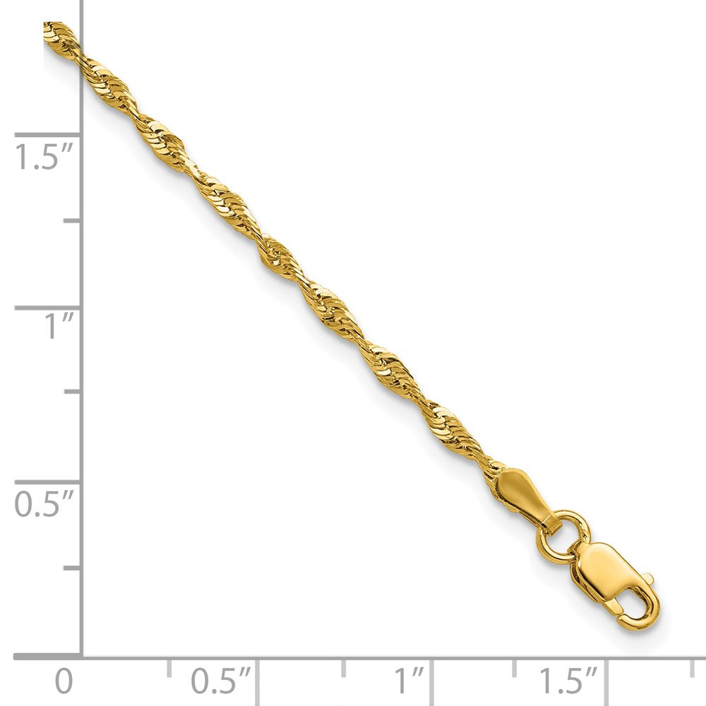 10k 2.0mm Ultra D/C Lightweight Rope Chain