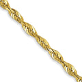 10k 2.5mm Ultra D/C Lightweight Rope Chain