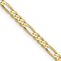 10k 2.75mm Flat Figaro Chain