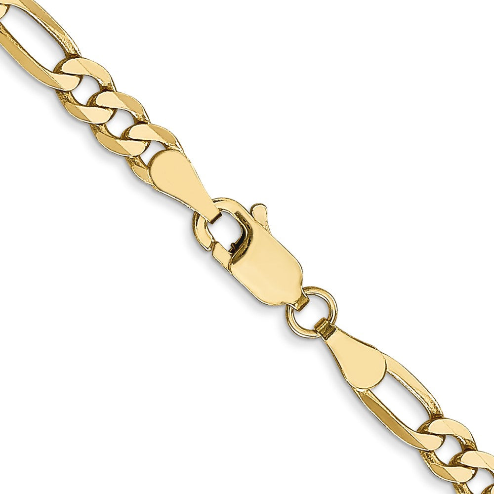 10K 4mm Flat Figaro Chain
