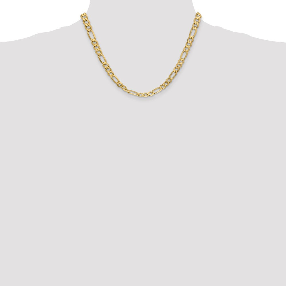 10K 6.25mm Flat Figaro Chain