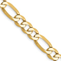 10K 7mm Flat Figaro Chain
