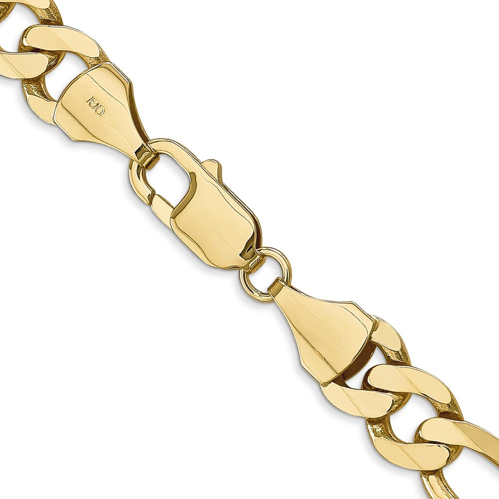 10K 8.75mm Flat Figaro Chain