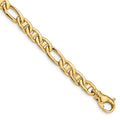 10k 6.5mm Solid Hand-Polished 3 & 1 Flat Anchor Chain