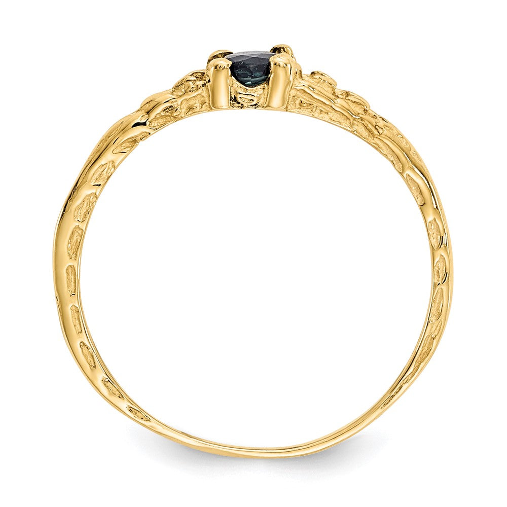 10k Madi K 3mm Sapphire Birthstone Baby Ring