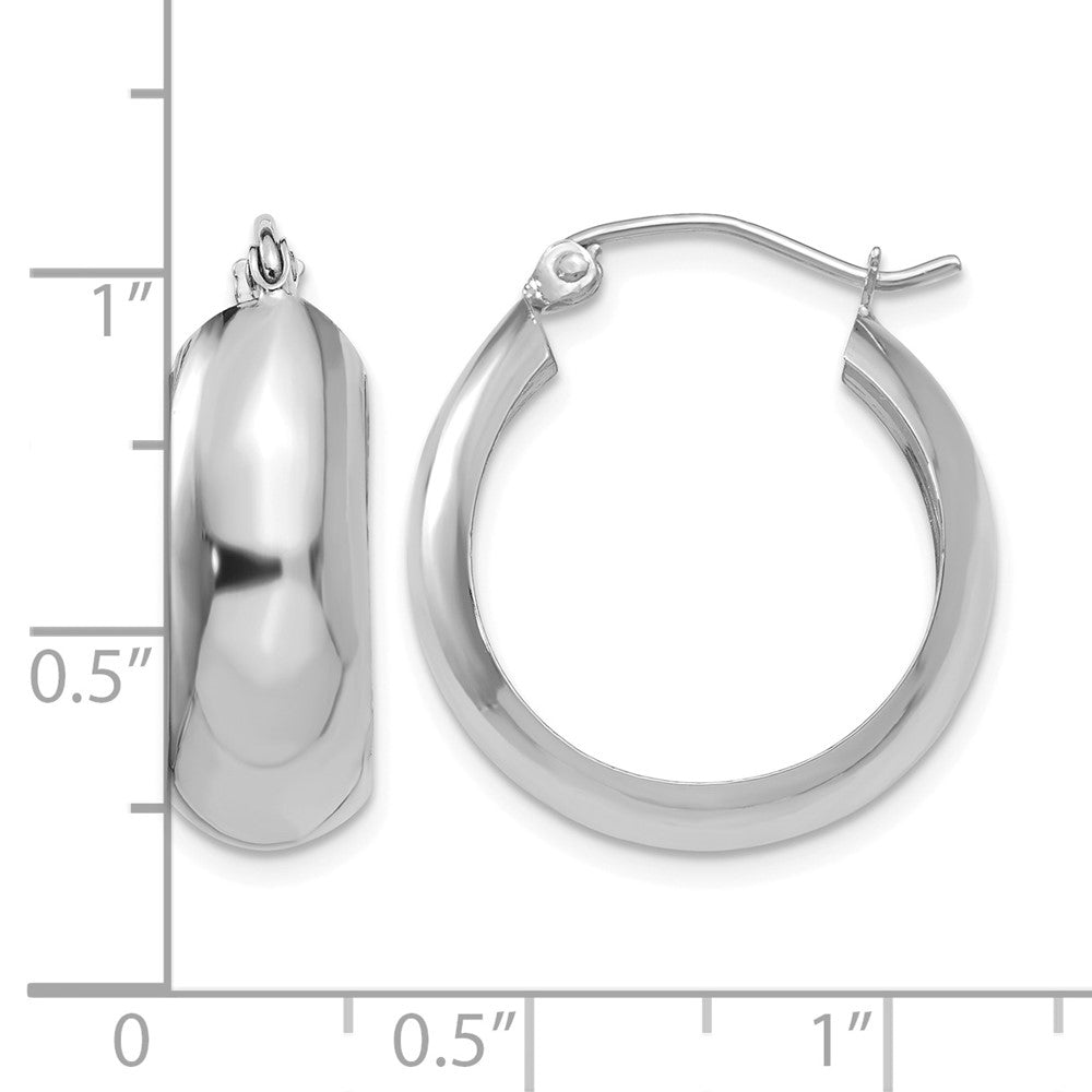 10k White Gold Hoop Earrings