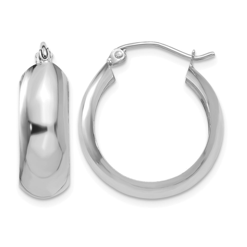 10k White Gold Hoop Earrings
