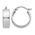 10k White Gold Fancy Hoop Earrings