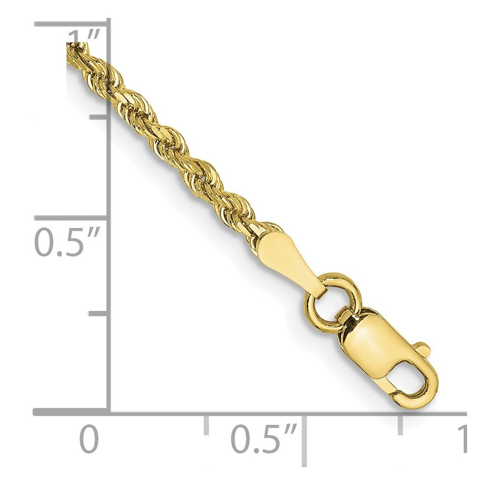10k 2.0mm Diamond-cut Rope Chain