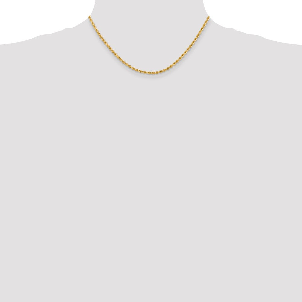 10k 2.75mm Solid Rope Chain