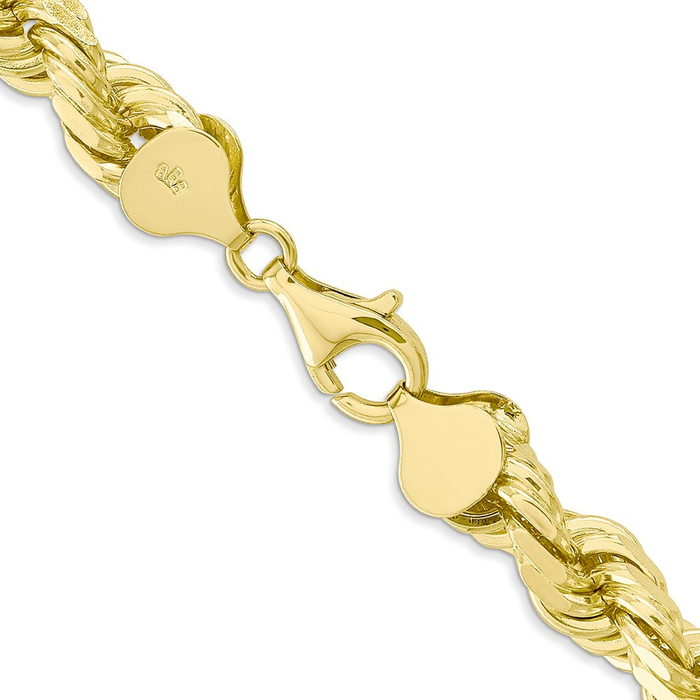 10k 8.0mm D/C Rope Fancy Lobster Clasp Chain