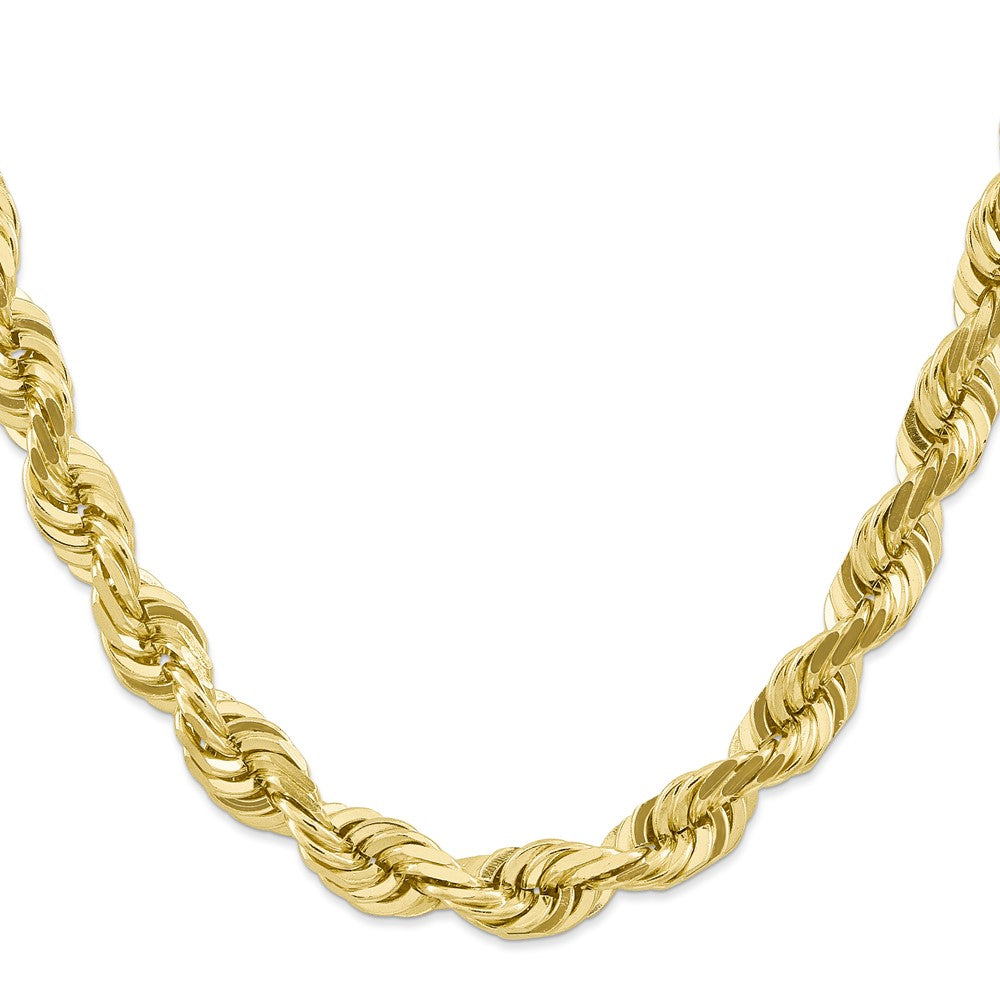 10k 10.0mm D/C Rope Fancy Lobster Clasp Chain