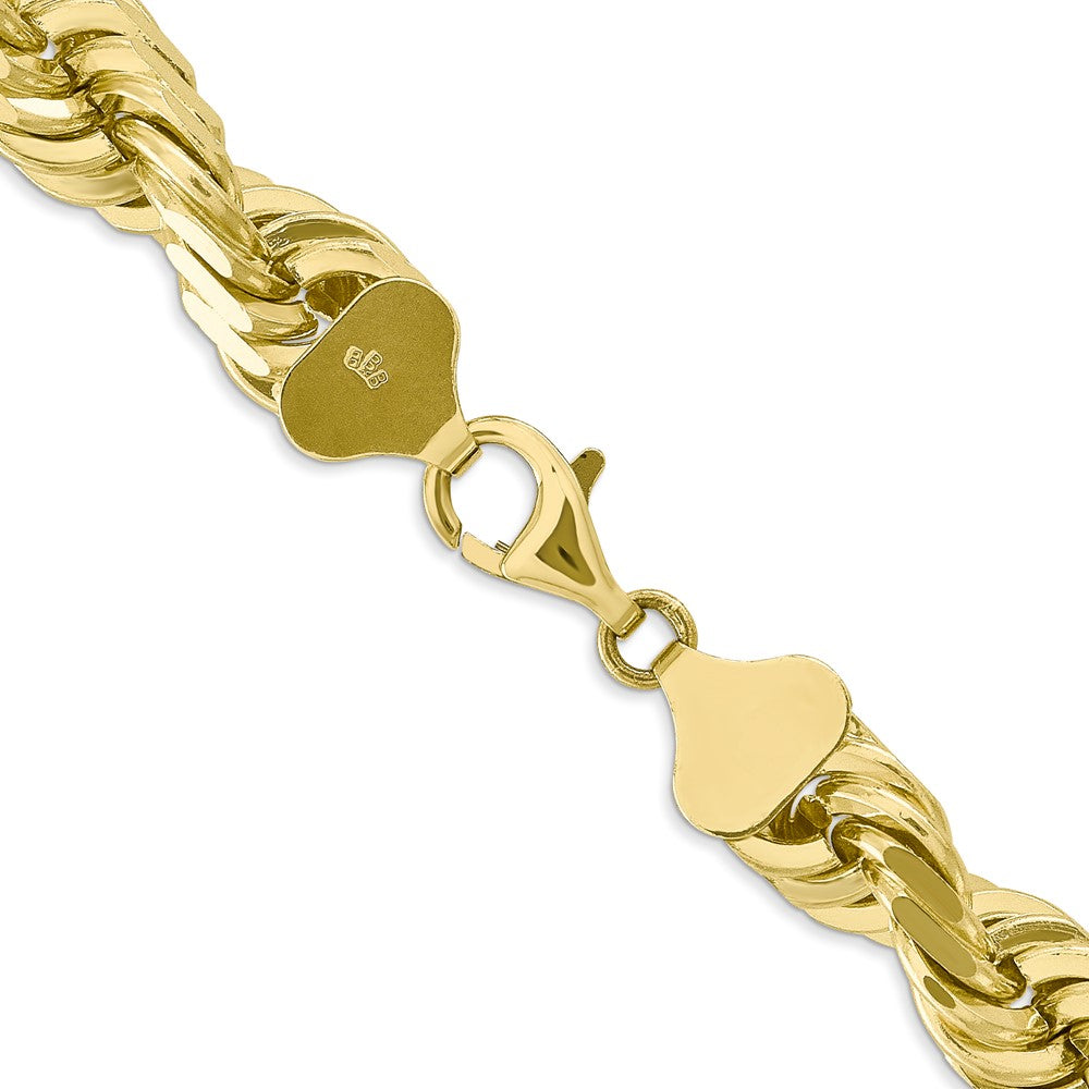 10k 10.0mm D/C Rope Fancy Lobster Clasp Chain