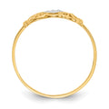 10K w/Rhodium Filigree Ring