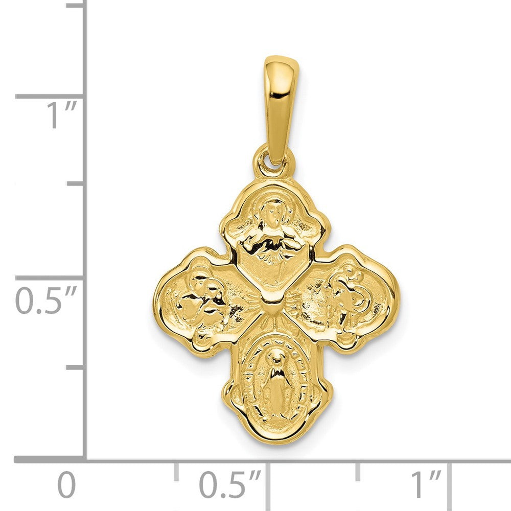 10k Four-Way Medal Pendant