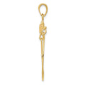 10k Two-tone Leaves w/Flower Charm Holder