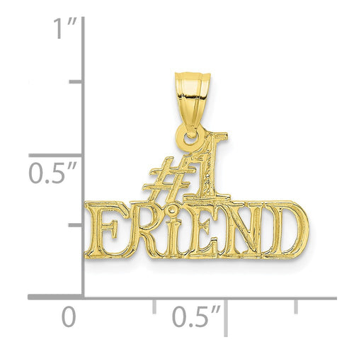 10K #1 FRIEND Pendant