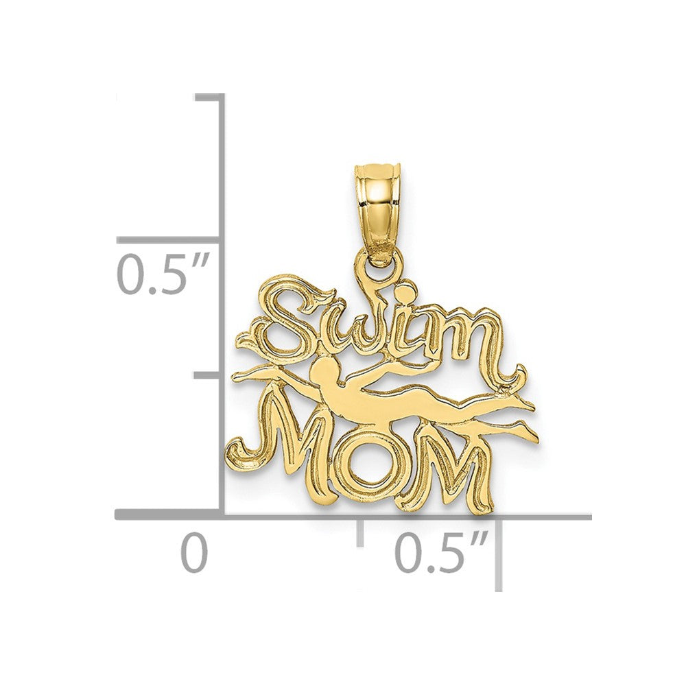 10K SWIM MOM w/Swimmer Charm