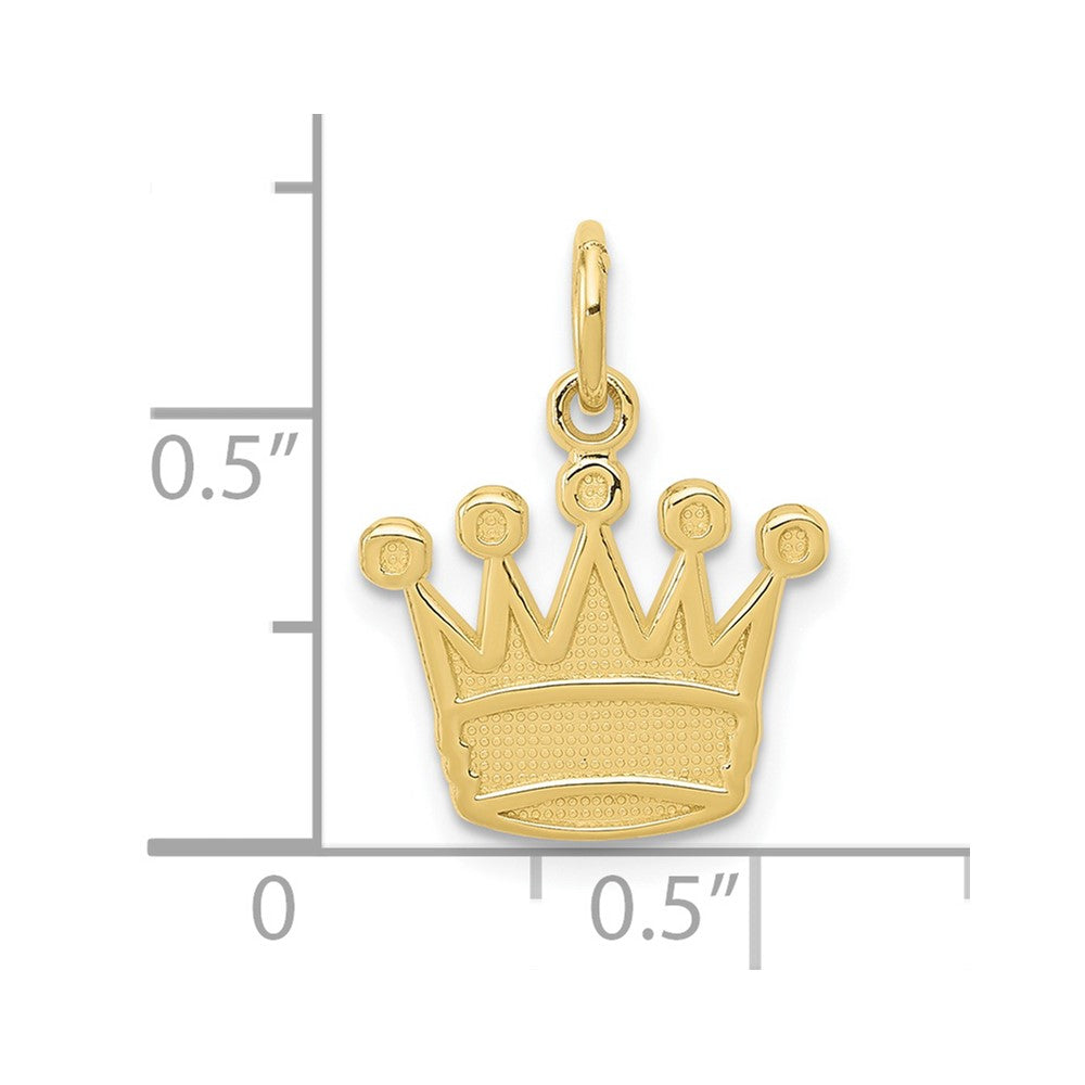 10k Kings Crown Charm