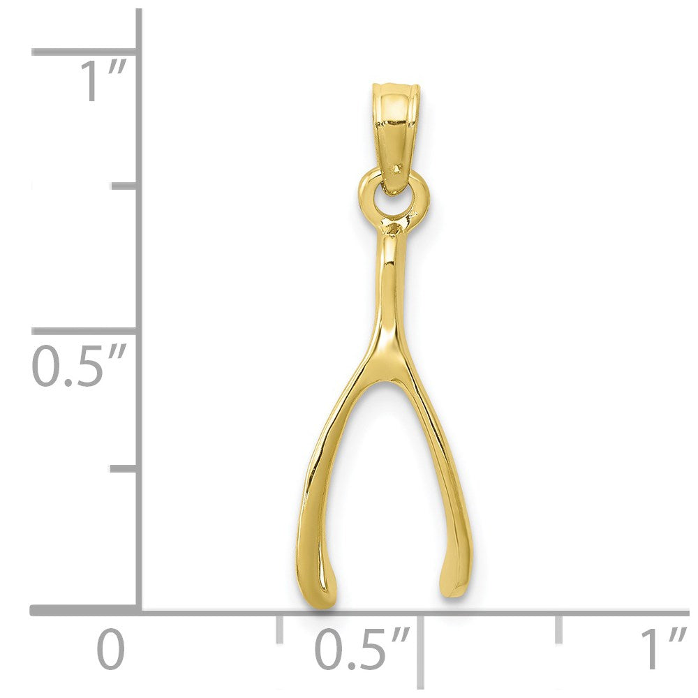 10K Wishbone Charm