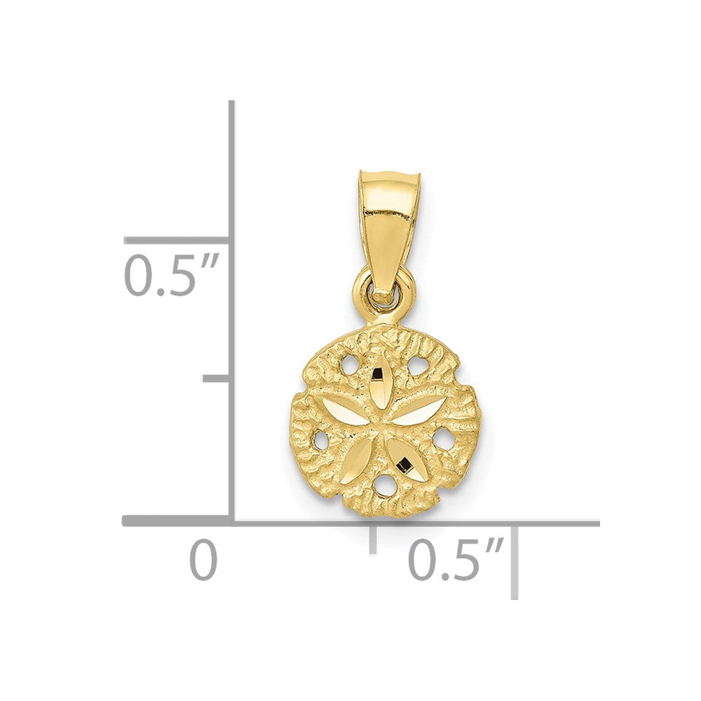 10K Sand Dollar Pendant