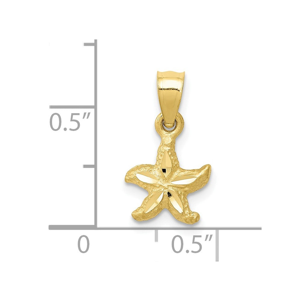 10K Starfish Pendant