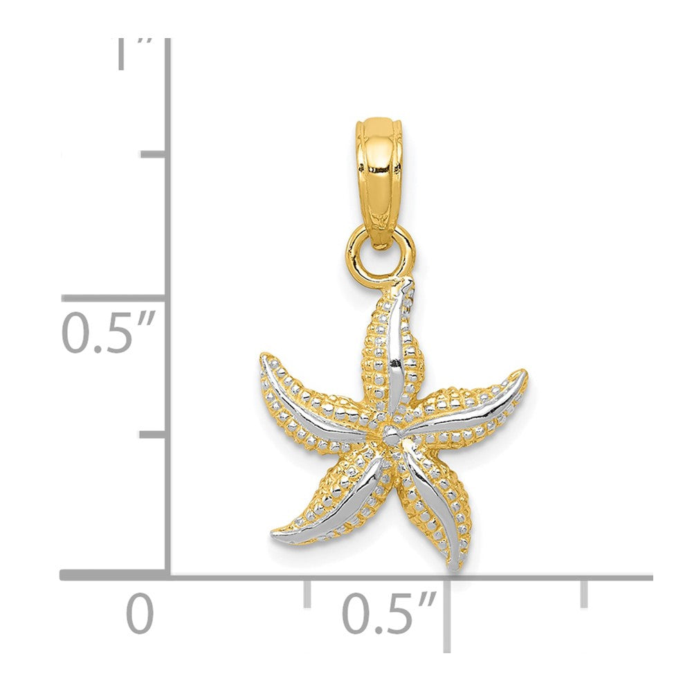 10K w/Rhodium Starfish Charm
